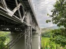 Horizontal safety net under a bridge in Switzerland