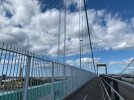 Two meter high vertical barrier at a bridge in Sweden