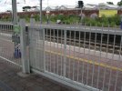 Example from the UK(Mid-platform fencing with sliding access gate