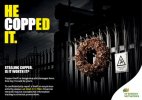 Example of targeted campaign against metal theft(The poster emphasizes only the electrocution risk