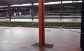 Example from a station in Madrid, Spain(Symbolic mid-platform fencing (plastic chain)